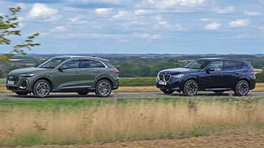 Audi Q5 и BMW X3 в профиль
